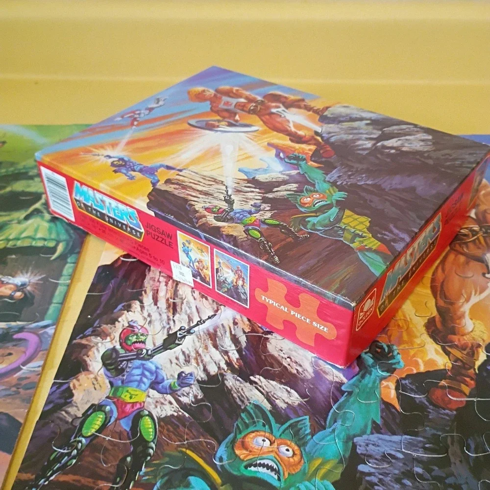 Vintage 80's Masters of the Universe He-Man Golden Jigsaw Puzzle Lot (1 Missing)